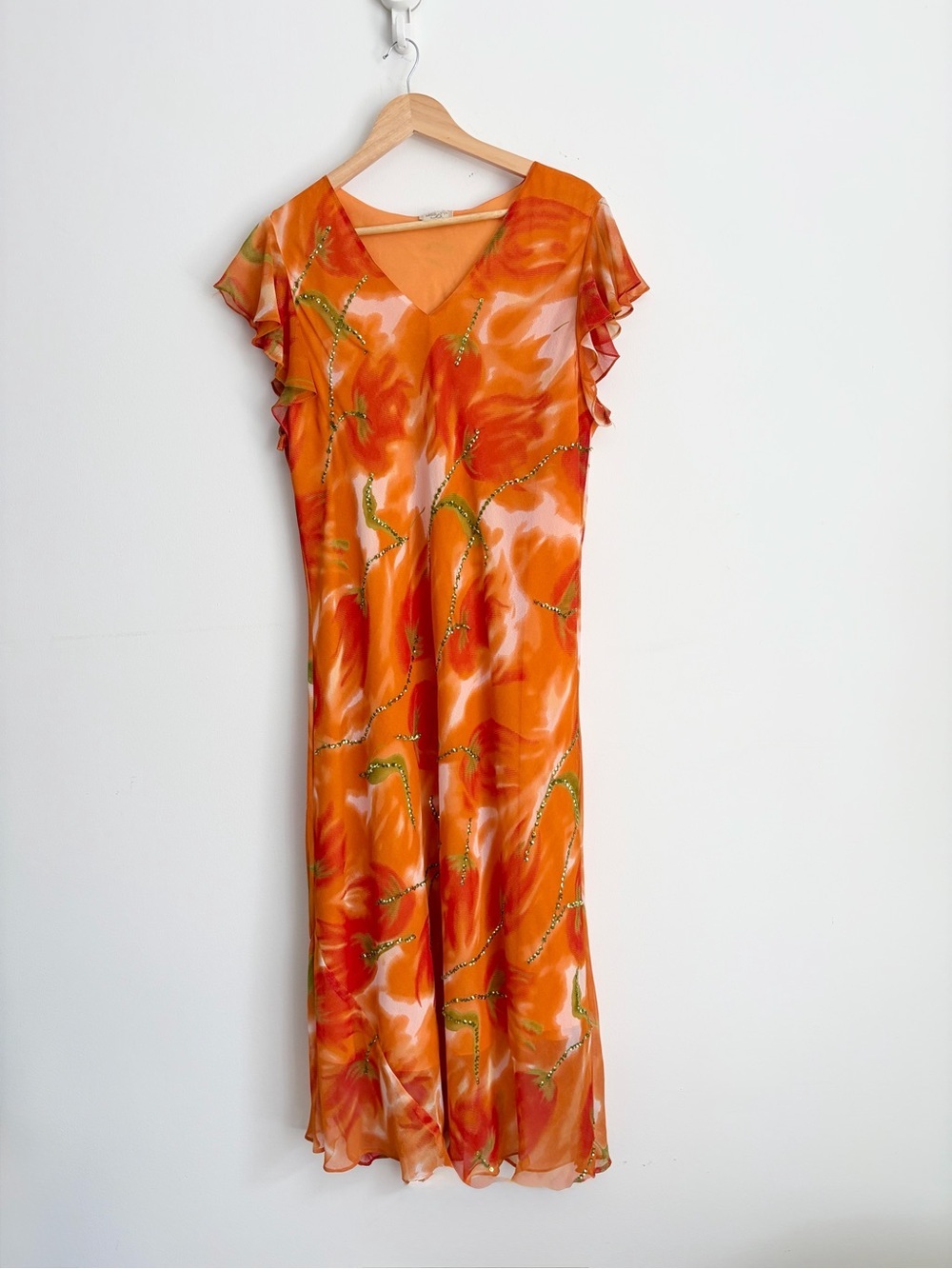 Vintage Miss B Plus - Sequin Floral Slip-Style Dress - Resortcore - Size 2X